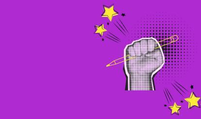 Creative summer camp web banner