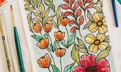 Young JW3 Craft Café: Spring Flowers - Creative Painting