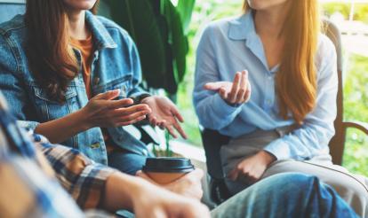 young people talking