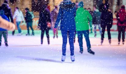skating in the winter